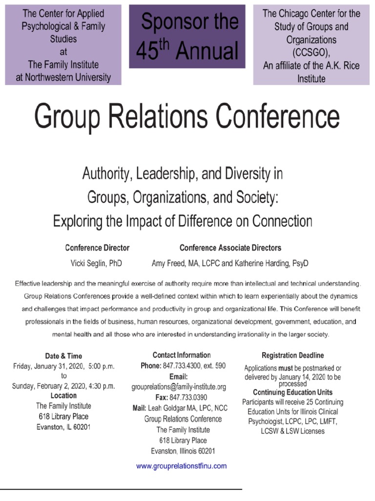 Group Relations Conference Signup | PDF | Credit Card | Business