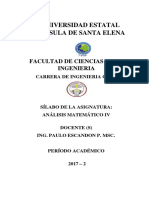 Universidad Estatal Península de Santa Elena: Facultad de Ciencias de La Ingenieria