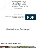 Progress Pelaksanaan Kegiatan Tim Nusantara Sehat Penempatan Puskesmas