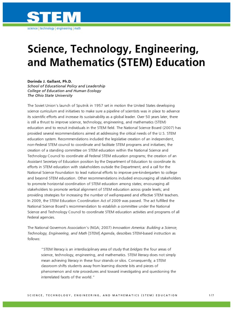 Enhancing STEM Education Strategies | PDF | Science, Technology ...