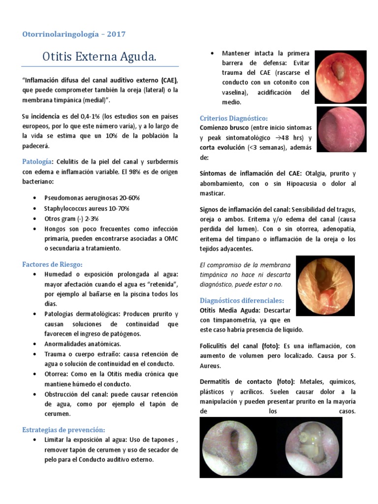 Resumen ORL | PDF | Tos | Oído