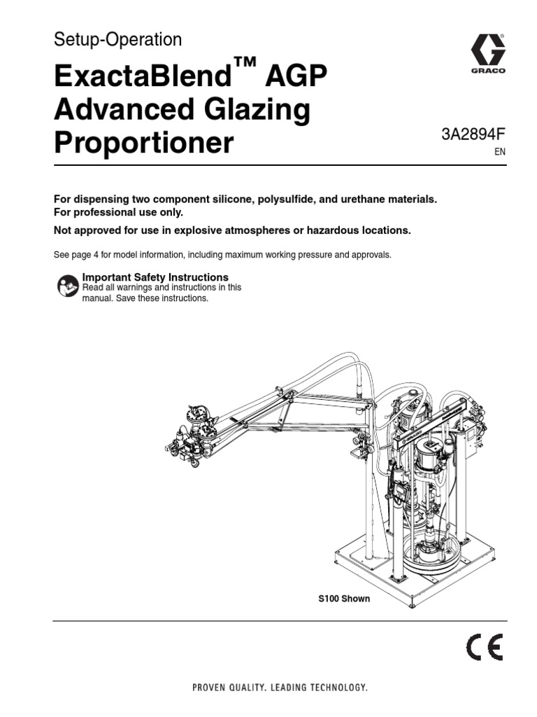 View of Exactablend Agp Advanced Glazing Proportioner: Setup-Operation | PDF ...