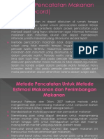 Metode Pencatatan Makanan (Food Record)