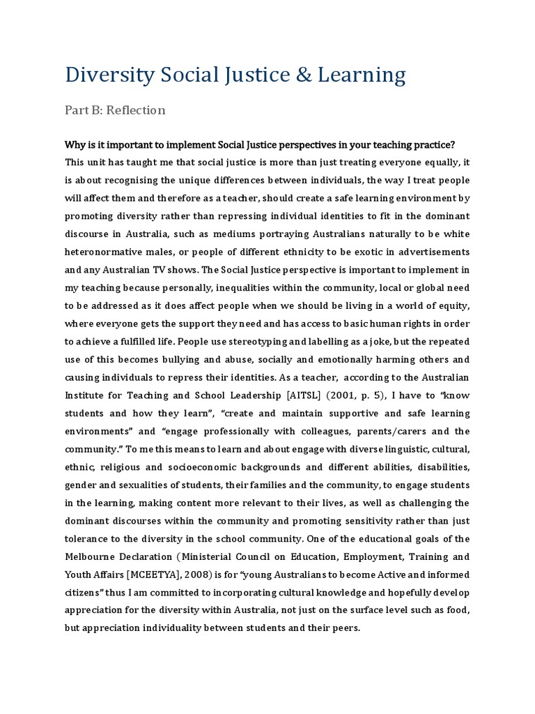 Implementing Social Justice in Education | PDF | Pedagogy | Teachers