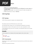 CSS Introduction