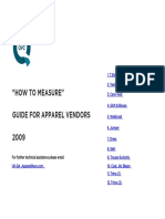 "How To Measure" Guide For Apparel Vendors 2009
