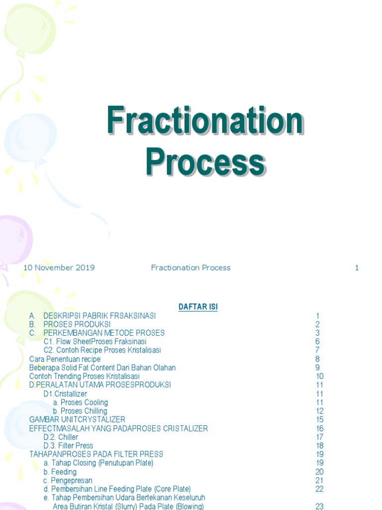 Proses Fraksinasi Minyak Sawit | PDF