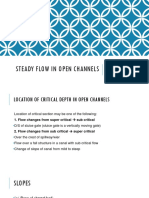 Steady Flow in Open Channels: Location of Critical Depth in Open Channels Slopes in Open Channel Velocity Profiles