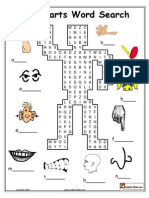 Body Parts Word Search