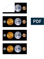 Activity in Science Similarity and Differences of Earth Venus Mars