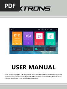PX5 Android 8.0 Car Stereo User Manual UK de
