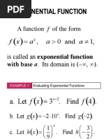 Exponential Function: A Function F of The Form