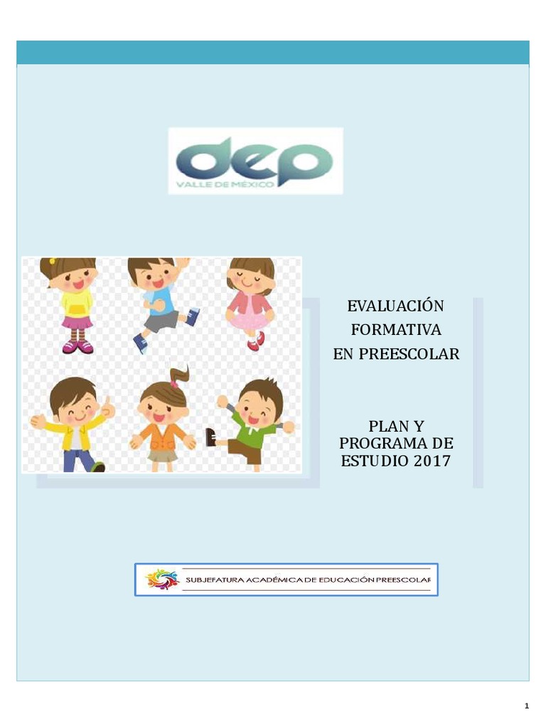 Evaluación Formativa en Preescolar | PDF | Educación de la primera ...
