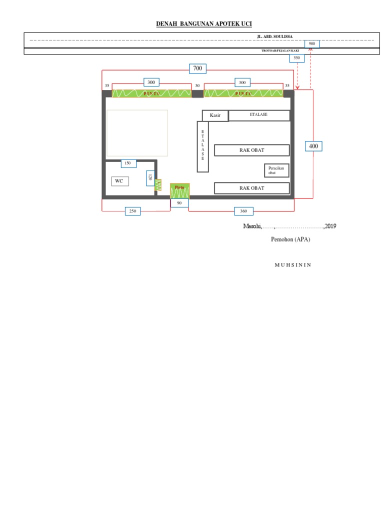 Denah Bangunan Apotek