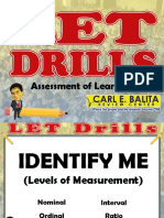 Assessment of Learning Drill 1