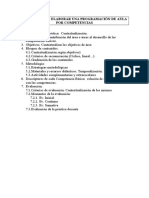 Esquema para Elaborar Una Programacion de Aula Por Competencias