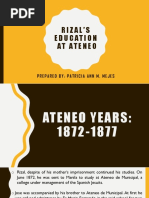 Rizal's Academic Journey at Ateneo | PDF | Manila