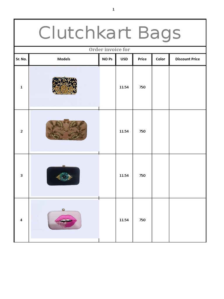 Clutchkart Bags Order Invoice Details | PDF | Home & Garden