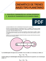 Análisis Cinemático de Trenes de Engranajes Tipo Planetario