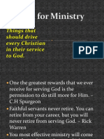 Things That Should Drive Every Christian in Their Service To God
