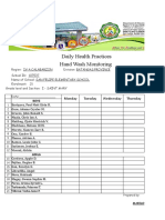 Hand Washing Checklist