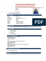 Curriculum Vitae Format