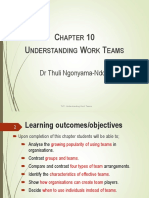 Chapter 10 TUT - Understanding Work Teams