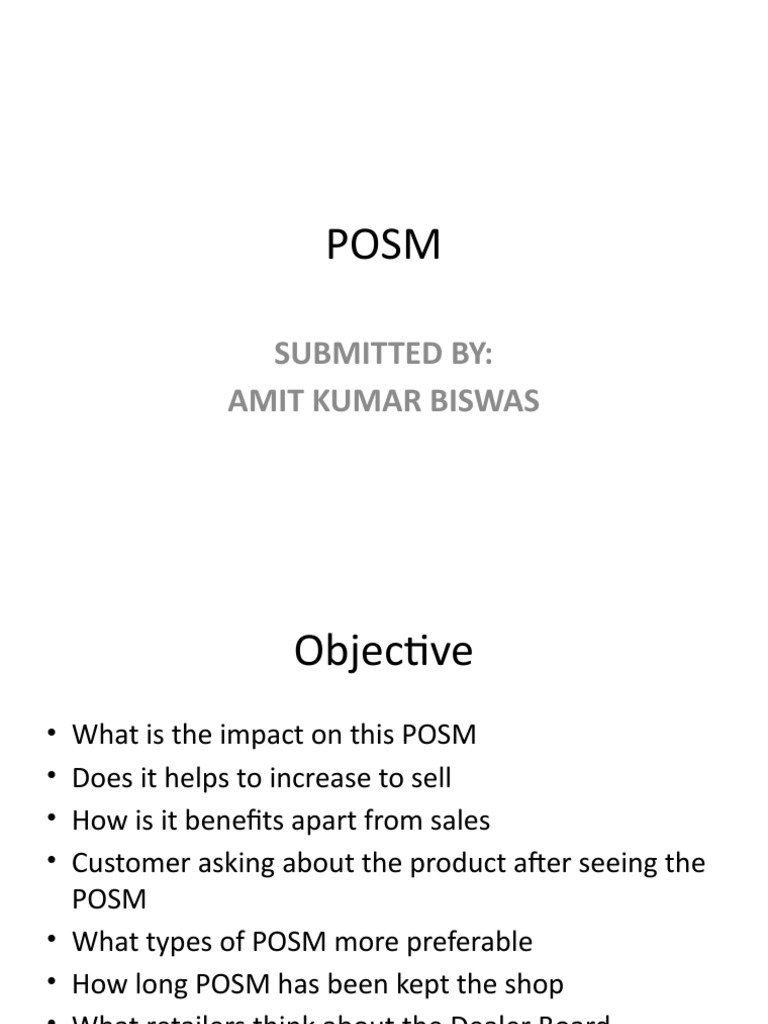 Impact of POSM on Sales and Customer Engagement | PDF