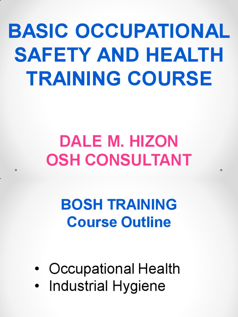 Basic Occupational Safety Training Guide | PDF | Occupational Hygiene ...