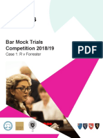 Bar Mock Trials Competition: Case 1: R V Forrester