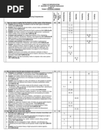 Table of Specification 1 Semester/ 2 Quarterly Assessment Grade 12 Subject: Physical Science