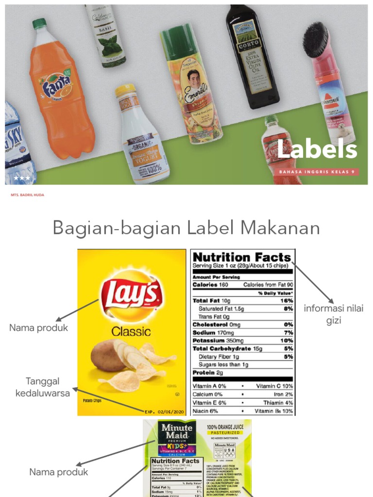 Materi Labels Bahasa Inggris Smp Mts Pdf