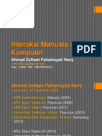 Interaksi Manusia Dan Komputer: Ahmad Zulham Fahamsyah Havy