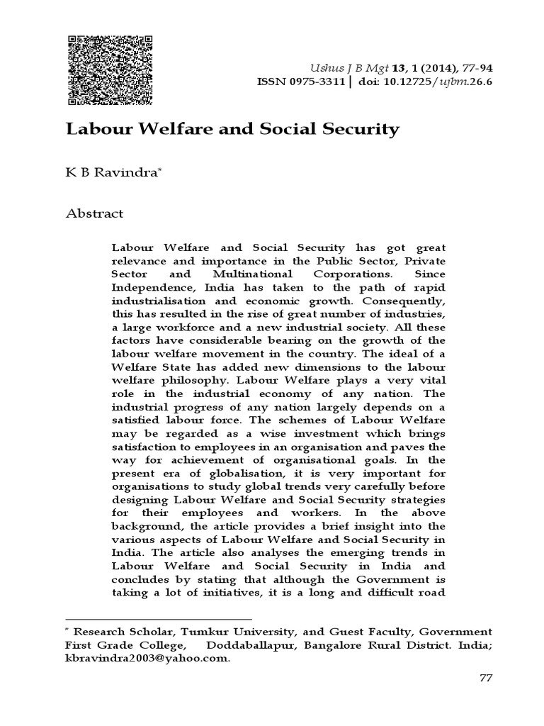 India's Labour Welfare Challenges | PDF | Welfare State | Employment