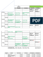 Schedule For F12 (From 30 Sep 2019 - 3 Jan 2020)