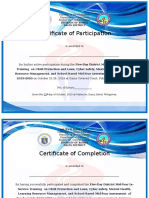 MId-Year Inset Certificate of Participation and Completion