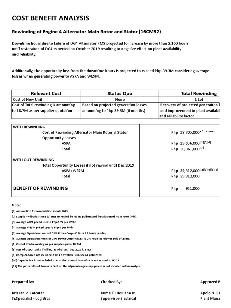 Power Plant Cost Analysis | PDF | Cost–Benefit Analysis | Net Present Value