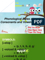 Welcome To Our Presentation: Phonological Rules of Consonants and Vowels