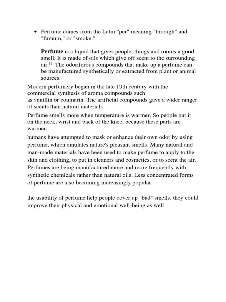 Perfume Inggris PDF Perfume Home