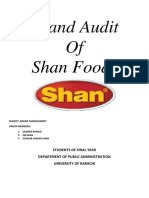 Brand Audit of Shan Food