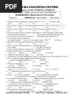 Modern Algebra (CH 10, Rings 1) RA Maths Test 27.5.2018