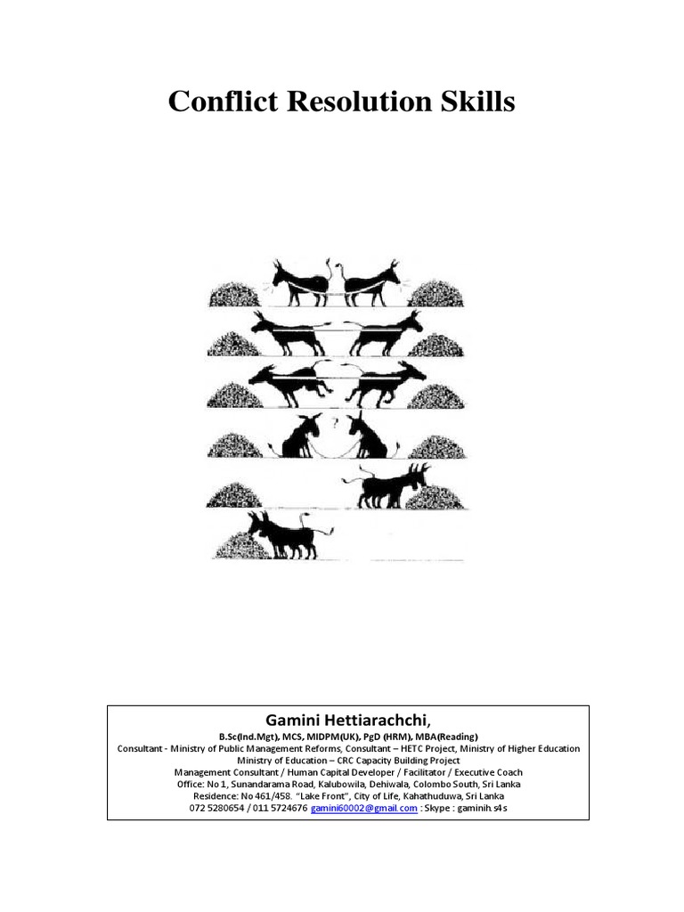 Conflict Resolution Skills Guide | PDF | Conflict Resolution | Negotiation