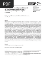 Observations On and Potential Trends For Mechanically Supercharging A Downsized Passenger Car Engine: A Review