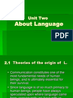Theories of Language Origin and Design