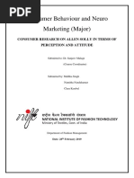 Consumer Behaviour and Neuro Marketing (Major) : Consumer Research On Allen Solly in Terms of Perception and Attitude