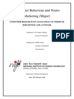 Consumer Behaviour and Neuro Marketing (Major) : Consumer Research On Allen Solly in Terms of Perception and Attitude