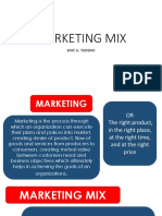 Marketing Mix: Kaye G. Tuddao