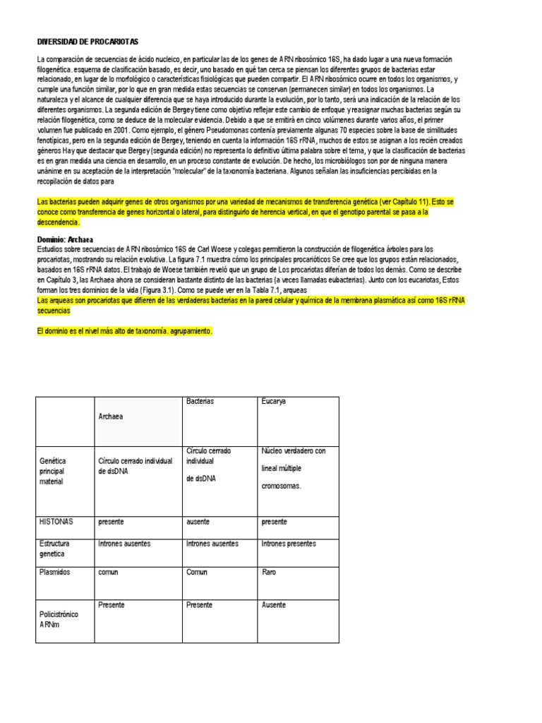 Diversidad de Procariotas - Traduccion | PDF | Archaea | Las bacterias