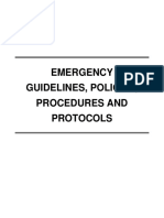 Emergency Guidelines, Policies, Procedures and Protocols
