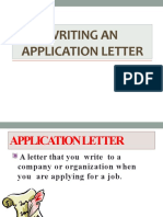 Writing an Application Letter